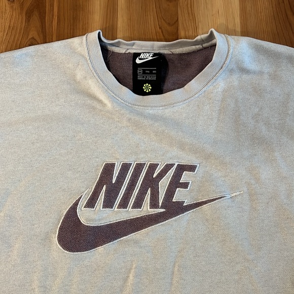 Nike Retrowear NSW Sweatshirt Crewneck Purple Grey Revival FT GX - Picture 4 of 10